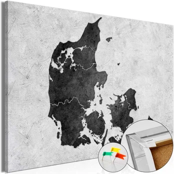 Artgeist Kamštinis paveikslas - Stone Denmark [Cork Map]