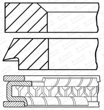 GOETZE 08-446600-00 Piston rings set