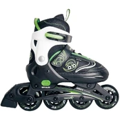 Muuwmi Adjustable Children's Inline Skates Size 37-40 (green/black) kaina
