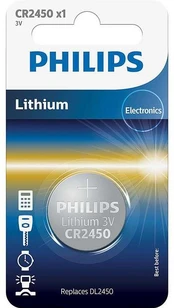 Philips CR2450 baterijos 1 vnt. kaina