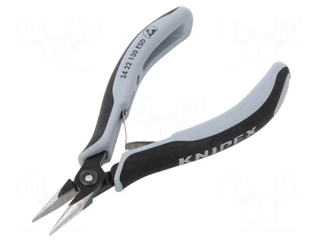 Pliers | half-rounded nose | ESD | 130mm | Conform to: DIN/ISO 9655