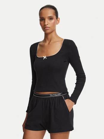 KARL LAGERFELD Pižama B4W45017 Juoda Regular Fit