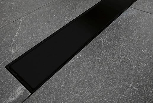 Dušo latakas Besco Virgo Nero Duo, 80 cm