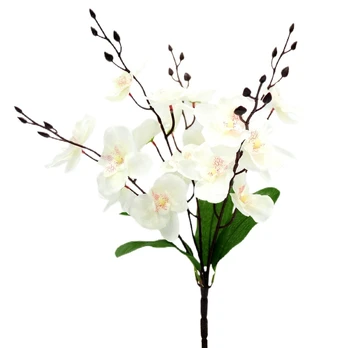 Dirbtinė orchidėjų puokštė, 42 cm : Spalva - Žalsva3