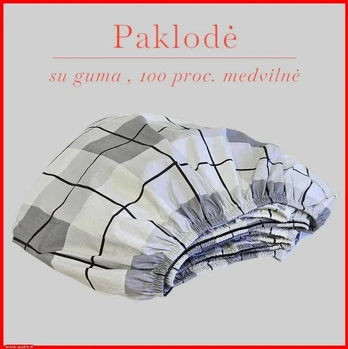Paklodė su guma - 180x200+20cm.