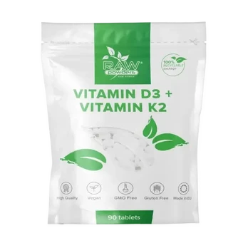 RAW POWDERS Vitamin D3 + Vitamin K2 - 90 tabl.