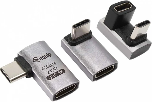 Equip Adapteris USB 4.0 -> USB-C 40Gbps, 240W PD, 3er-Pack gr