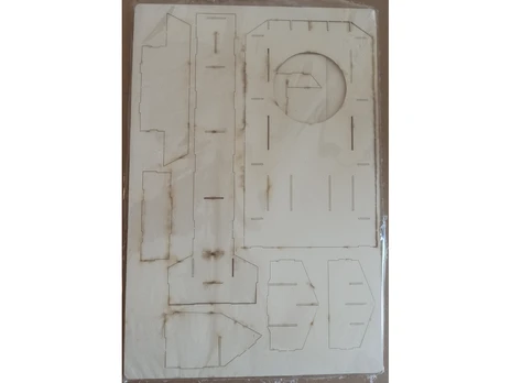 IS-3M lazeriu pjautas faneros rėmas 1:25 modeliui (WMC)