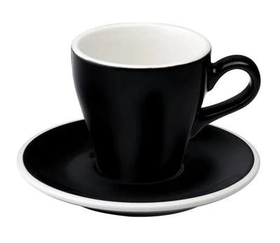 Espresso puodelis 0,09l su lėkštele, ITALIA Black