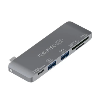 HUB USB TerraTec Connect C7 1x SD 1x USB-C PD 1x Micro SD + 2x USB-A 3.0 (283005)