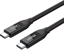 UNITEK C14100BK-0,8M kabelis USB-C 4.0 PD 100W 40Gbps 8K 0,8m kaina
