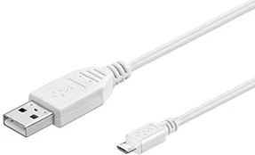 Kabelis USB MicroConnect USB-A - 0.6 m Baltas (USBABMICRO0,60W)