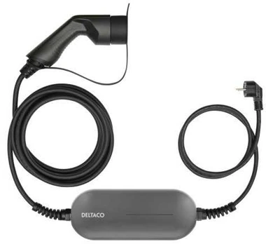 Kabelis DELTACO e-Charge, Mode2, Schuko - 2 tipas, 10A, 1,5+4M / EV-1232