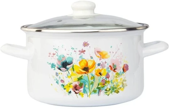 Emalia Pleszew Puodas OD 5045 Pieva 24 CM 6 L Emalis