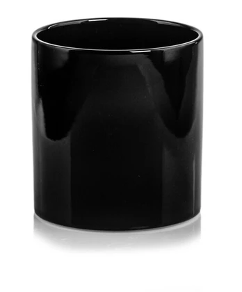 Keraminis vazonas Piano, apvalus, juodas, 16 x 15(A) cm