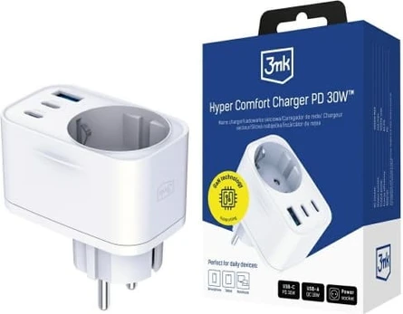 3mk Comfort Charger GaN 30W balta