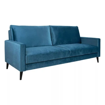 Sofa lova ANNA su saugojimo dėže, melsvai žalias aksomas