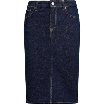Midi sijonas moterims, Mėlyna, Daniela denim skirt