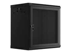 Hanging cabinet 19 inches 12U 600x450 perforated doors (flat pack) black