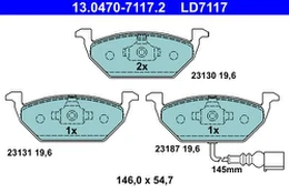 ATE 13.0470-7117.2 Brake pad set