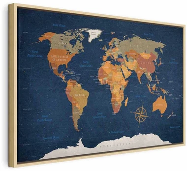 Artgeist Paveikslas - World Map: Ink Oceans