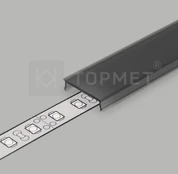 LED juostos profilio dangtelis C3 CLICK, juodas, 3m