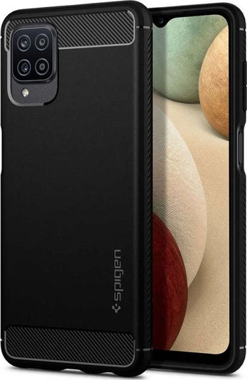 Dėklas SPIGEN RUGGED ARMOR GALAXY A12 MATTE Juodas