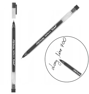 Toma To-072 gelinis rašiklis, juodas, 0.5mm adata