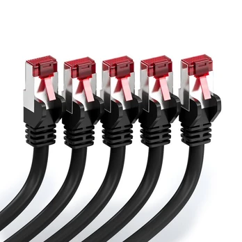 Deleycon Cat 6 tinklo kabelis 5x2m S/ftp Pimf juodas