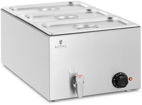 Elektrinis bemaras su kranu 3 x GN 1/3 600 W