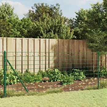 Vielinė tinklinė tvora su smaigais, žalios spalvos, 1,1x25m