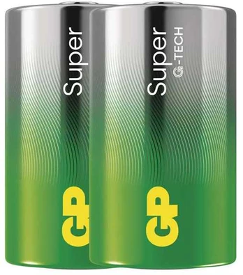 GP Battery Bateria alkaliczna, LR20, 1.5V, GP, Folia, 2-pack, SUPER, ogniwo format D