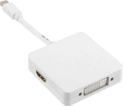 Adapteris AV InLine DisplayPort Mini - DisplayPort - HDMI - DVI balta (17195I)