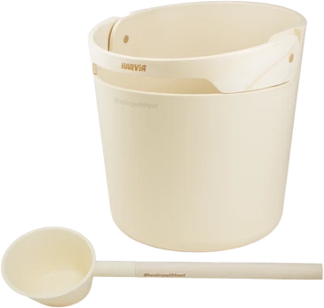 HARVIA Helmi pirties kibirėlio ir samčio rinkinys, Ivory