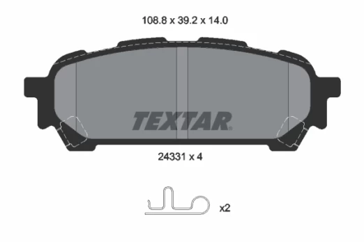 TEXTAR 2433101 Brake pad set