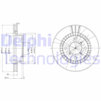 Stabdžių diskas DELPHI BG3160