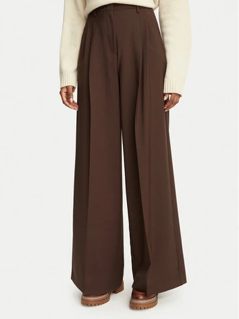 Weekend Max Mara Medžiaginės kelnės Adelfi 2625136032 Ruda Regular Fit