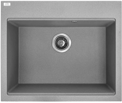 Granitinė virtuvinė plautuvė Laveo Tau SBT_5106, Pilkas
