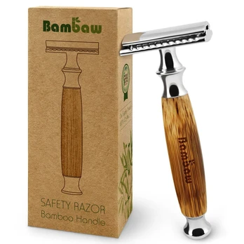 Daugkartinis bambukinis skustuvas Bambaw Classic Silver