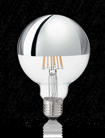 8W LED lemputė E27, 3000K, chromo spalvos, 135526