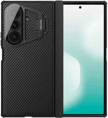 Dėklas Nillkin CamShield Prop Magnetic (Transparent Lens) Case for Samsung Galaxy Z Fold 7 Juodas