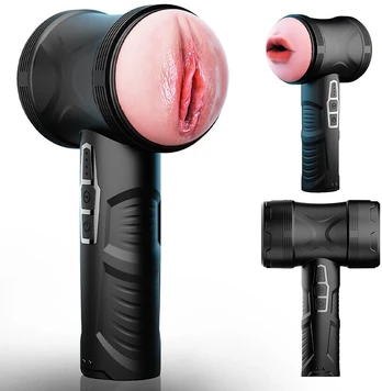 Masturbatorius Oral and Vaginal Cup, juodas