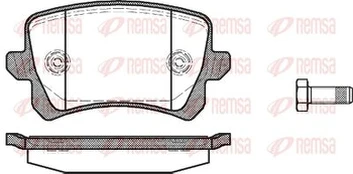 Stabdžių trinkelių rinkinys, diskinis stabdys REMSA 1342.00