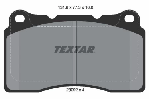 Stabdžių trinkelių rinkinys, diskinis stabdys TEXTAR 2309203
