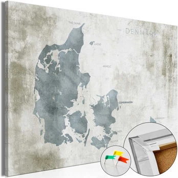 Artgeist Kamštinis paveikslas - Scandinavian Mėlyna [Cork Map]
