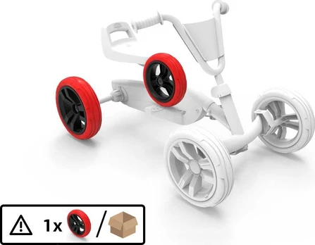 Berg Wheel 9x2 - Juodas/Raudona Rear