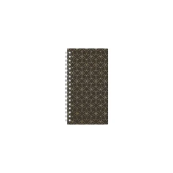 Kalendorius MIDI Spirex 2027, 95 x 170 mm, Pattern, ruda, kartonas