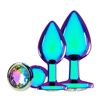 Ouch By Shots Venice Collection - Metal Anal Plug Set - Iridescent