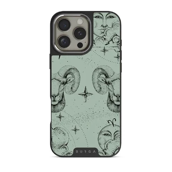 Aries - iPhone 16 Pro Max Case, Elite Dark (MagSafe) / Silver / Turquoise