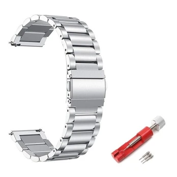 „BestAccessories“, plieninė apyrankė, 18 mm pločio, sidabrinė